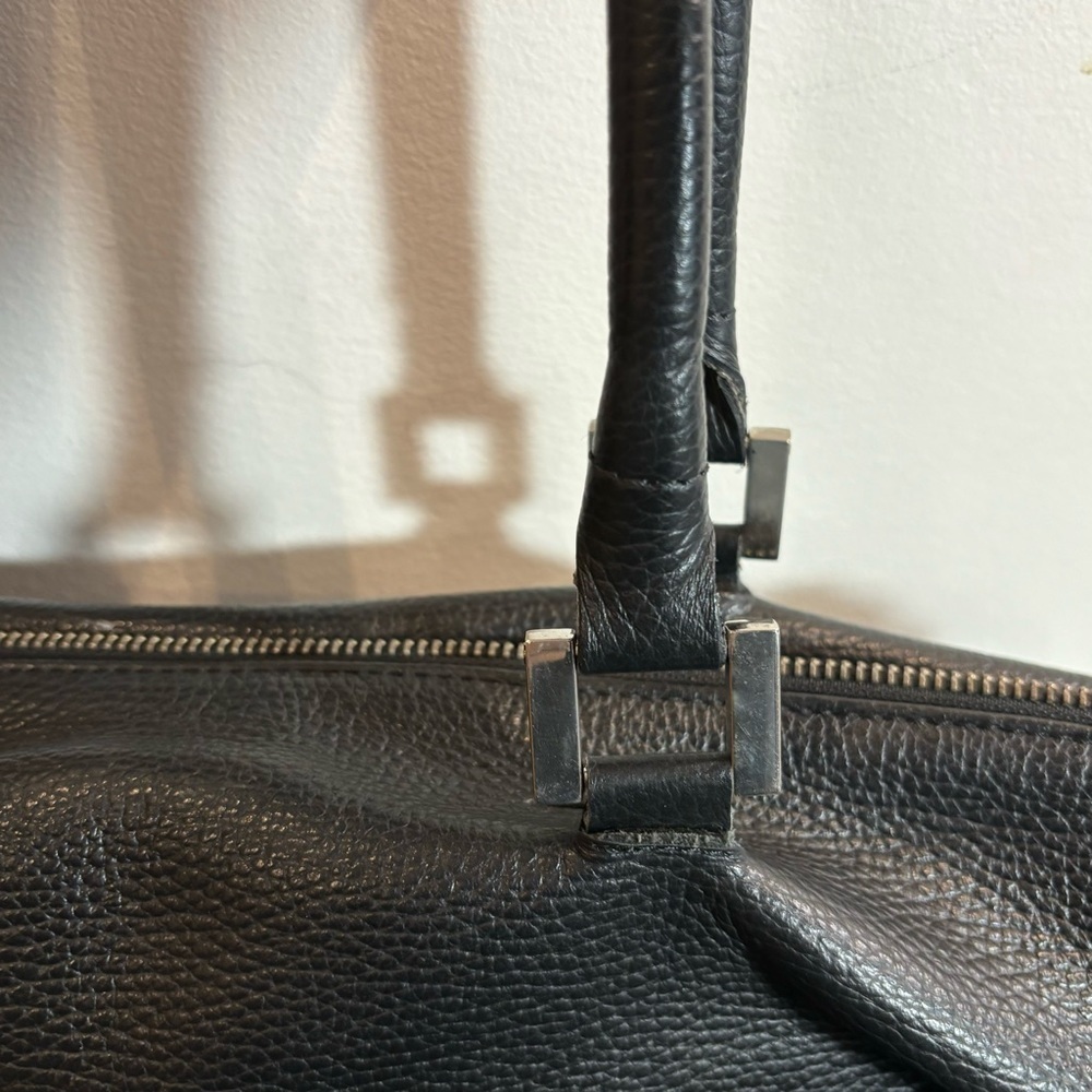 NARDELLI Made in Italy Pebbled & Smooth Leather Large  Outer Pocket Tote Bag - Picture 10 of 11